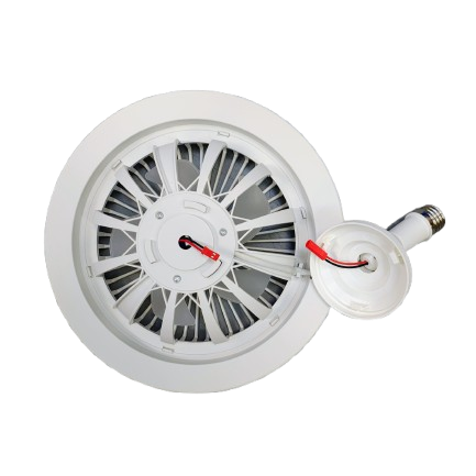Lampă LED cu Ventilator E27 25W, 1800 lm, Telecomandă, 3 Viteze, Alb [4]