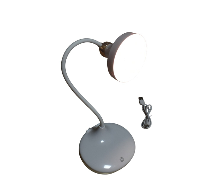 Lampa de birou LED reîncărcabilă, 32 LED-uri, 3 trepte de lumină, braț flexibil, unghi 180°.jpg [2]