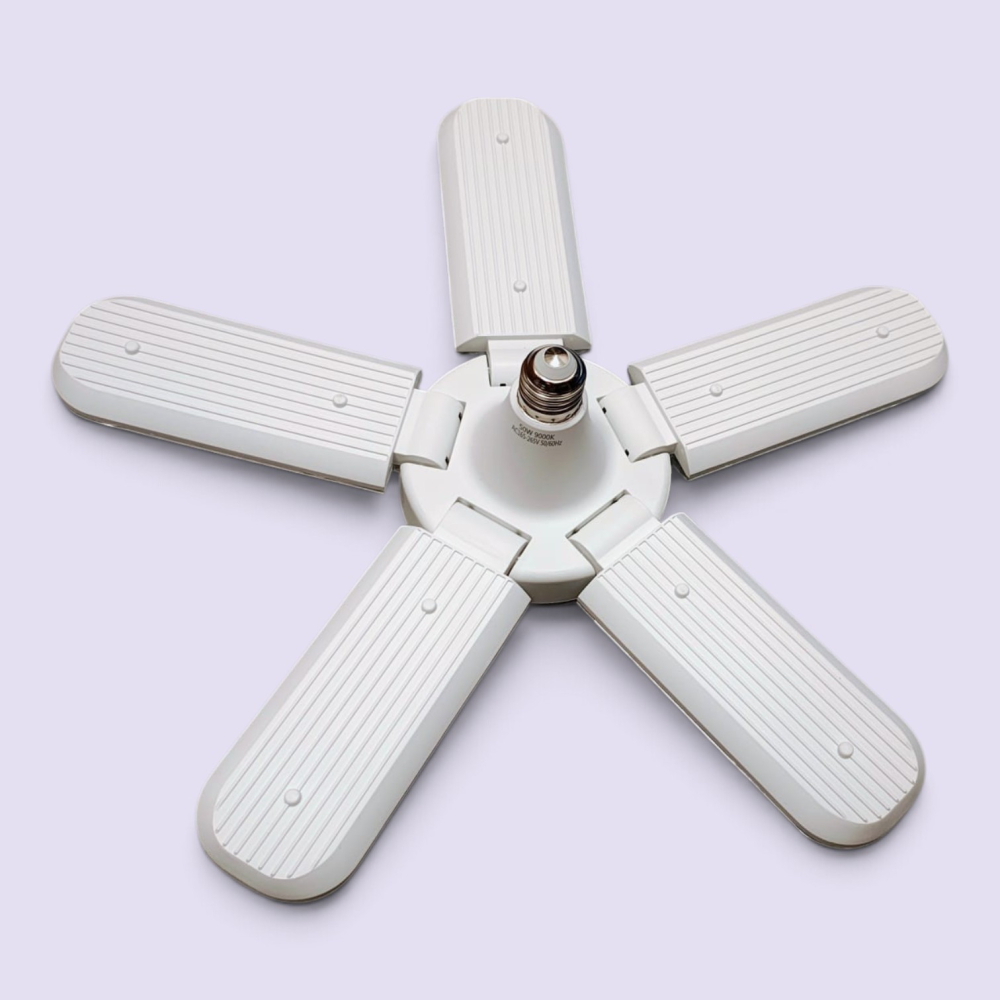 Lampă LED E27 50W cu 5 brațe pliabile transparente 9000Kpentru garaj și atelier [6]