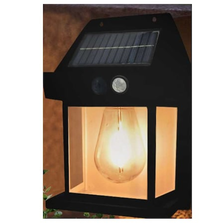 Lampă solara de perete cu senzor de lumina si miscare,YT-888 1W Design tip felinar cu bec - Imagine produs en-gros [2]
