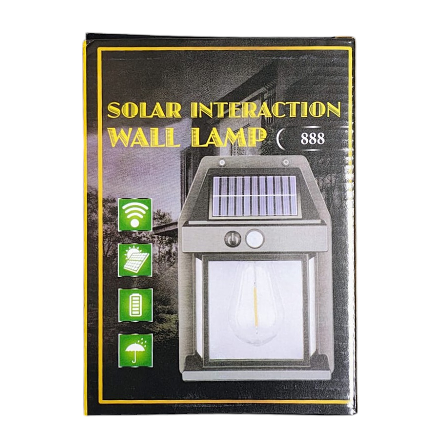 Lampă solara de perete cu senzor de lumina si miscare,YT-888 1W Design tip felinar cu bec - Imagine produs en-gros [8]