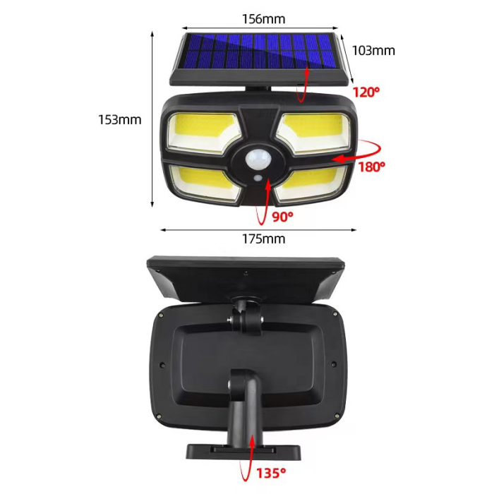 Lampa solara  integrata puternica de perete  LF-1910B COB [2]