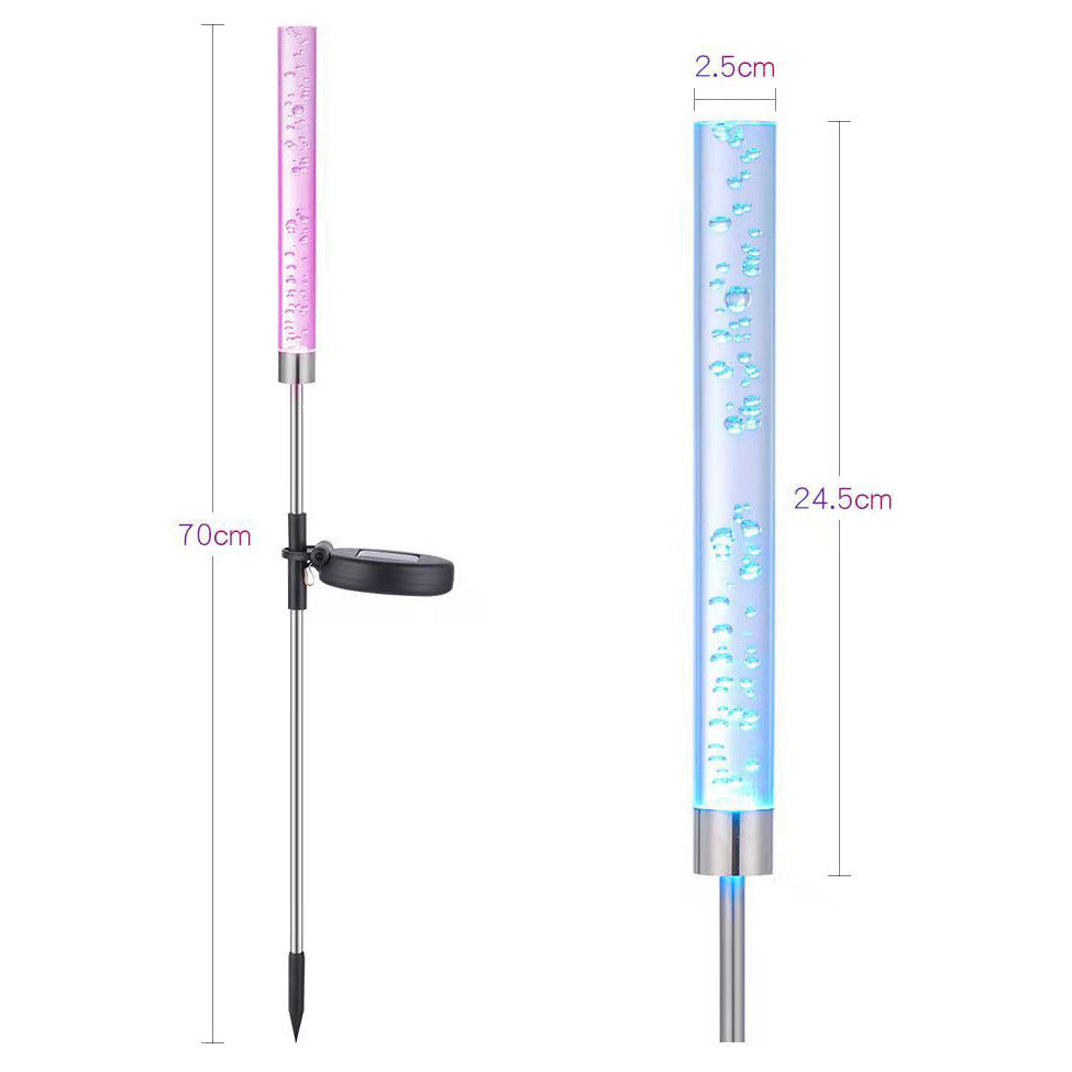Set 2 Lampi Solare LED Tub cu Bule, Lumina Rece, Inaltime 73cm - Imagine produs en-gros [3]