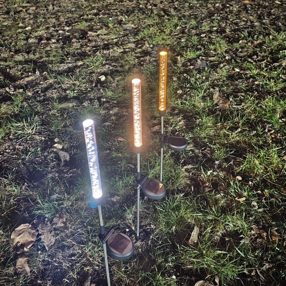 Set 2 Lampi Solare LED Tub cu Bule, RGB Multicolor, Lumina in Culori Alternante, Inaltime 73cm - Imagine produs en-gros [14]