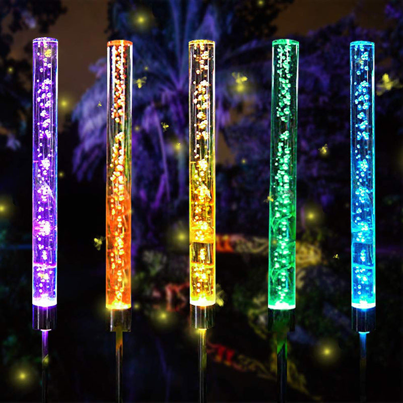 Set 2 Lampi Solare LED Tub cu Bule, RGB Multicolor, Lumina in Culori Alternante, Inaltime 73cm - Imagine produs en-gros [4]