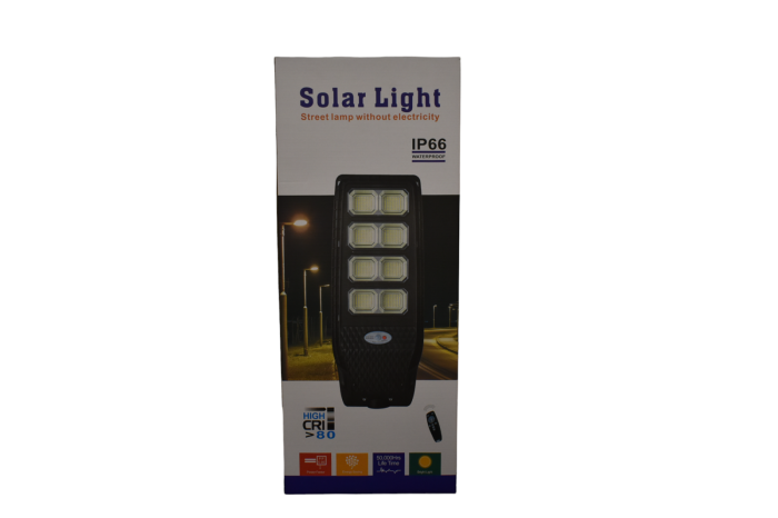 Lampa Solara Stradal JX-999120  400W Iluminat Perimetral  Incarcare Rapida 6500K  Panou 6V 20W  Acumulator 3,2V 18Ah si Telecomanda - Imagine produs en-gros [5]