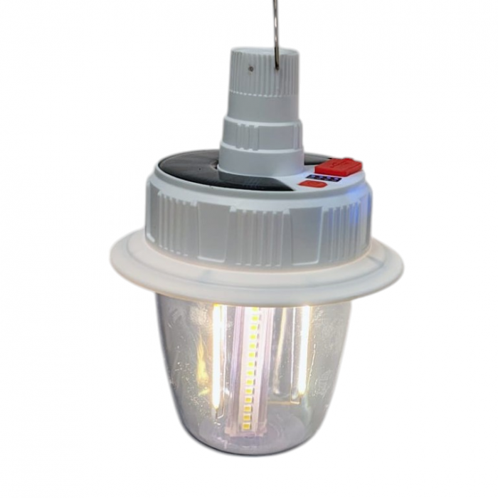 Lampa solara XG-T38, cu acumulator ,3x LED, 57x SMD, 6 led x RGB , functie de incarcare, carlig fixare [4]