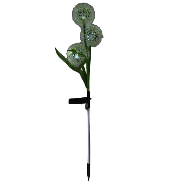 Lampi solare decorative de gradina tip floare Amaryllis alb-galben set de 4 buc - Imagine produs en-gros [2]