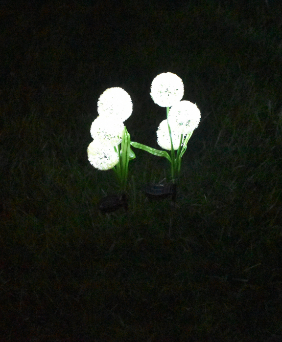 Lampi solare decorative de gradina tip floare de trandafir galben [2]