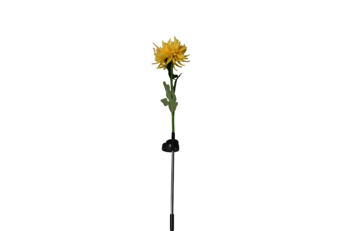 Lampi solare decorative de gradina tip floarea Crizantema galbena set de 4 buc - Imagine produs en-gros [5]