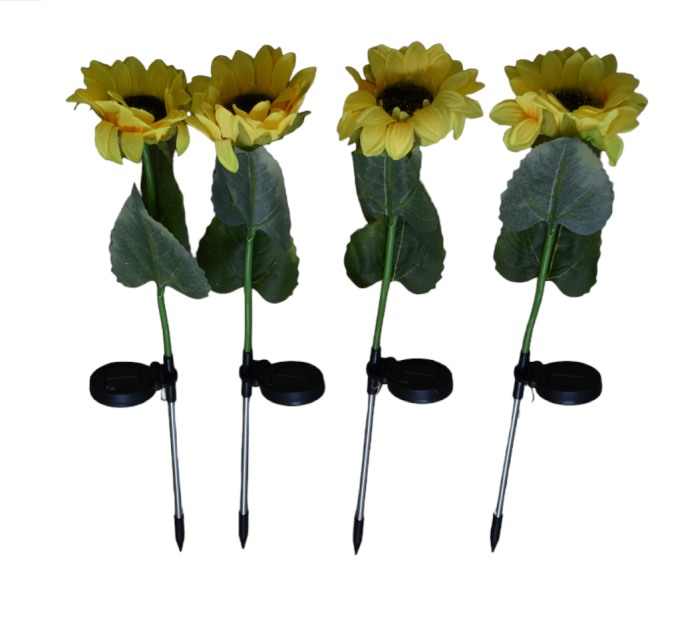 Lampi solare decorative de gradina tip Floarea Soarelui galben set de 4 buc - Imagine produs en-gros [2]