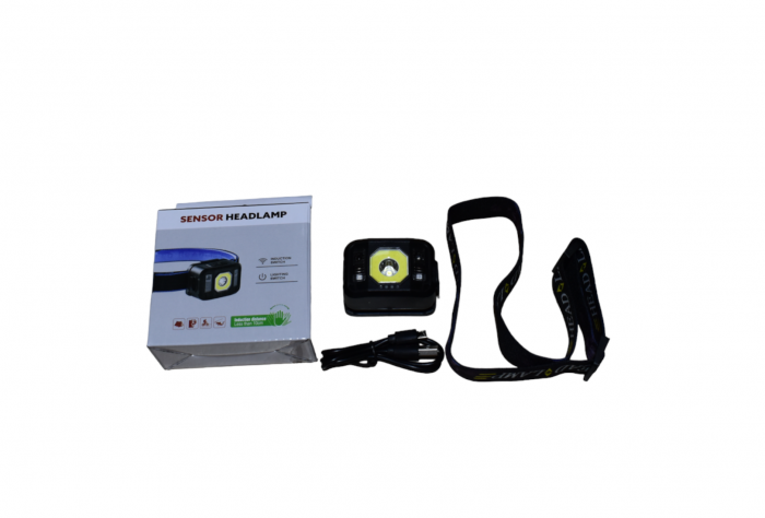 Lanterna de cap cu senzor de miscare pornit oprit   6 moduri de iluminare,lumina de ceata [4]