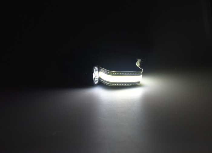 Lanternă de cap multifuncțională COB+2 XPE cu senzor de miscare( de aproape) -YT 878 [4]