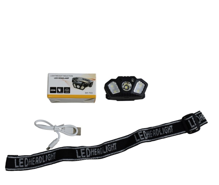 Lanterna de cap SH-T03  LED COB cu multiple moduri de functionare si senzor de miscare - Imagine produs en-gros [2]