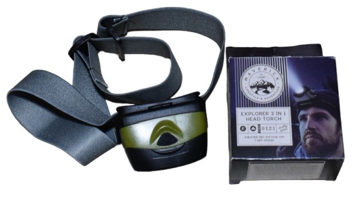 Lanterna LED 3 in 1 , frontala, 170 lm, plastic, verde/negru 3 baterii R3 - Imagine produs en-gros [1]