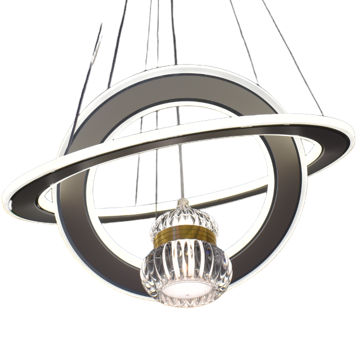 Lustra led ajustabila circulara circulara tip pendul 114W  3000K/4000K/6500K 7809 - Imagine produs en-gros [4]