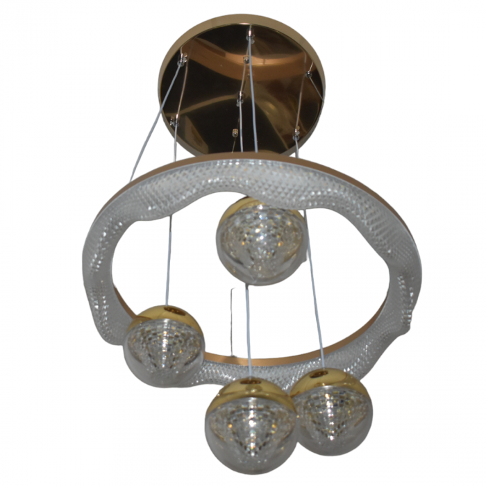 Lustra led ajustabila circulara cu 4 globuri 64W 3000K/4000K/6500K A112 [4]