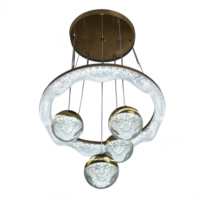 Lustra led ajustabila circulara cu 4 globuri 64W 3000K/4000K/6500K A112 [2]