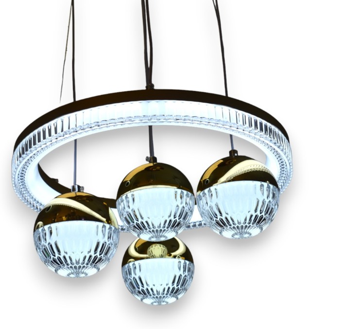 Lustra led ajustabila circulara cu 4 globuri 64W 3000K/4000K/6500K A133 - Imagine produs en-gros [2]