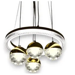 Lustra led circulara ajustabila cu 3 globuri 68W 3000K/4000K/6500K A135 [2]