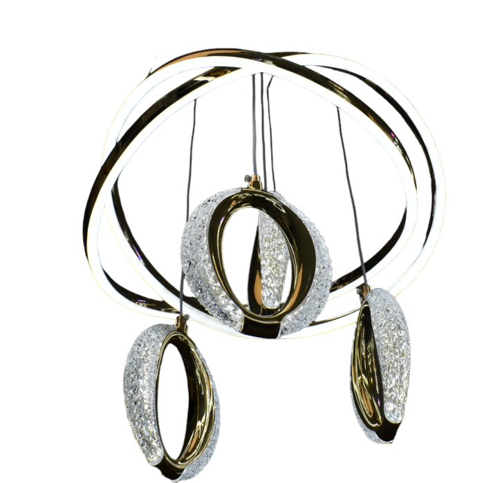 Lustra led circulara tip pendul 114W  3000K 4000K 6500K A415 [2]