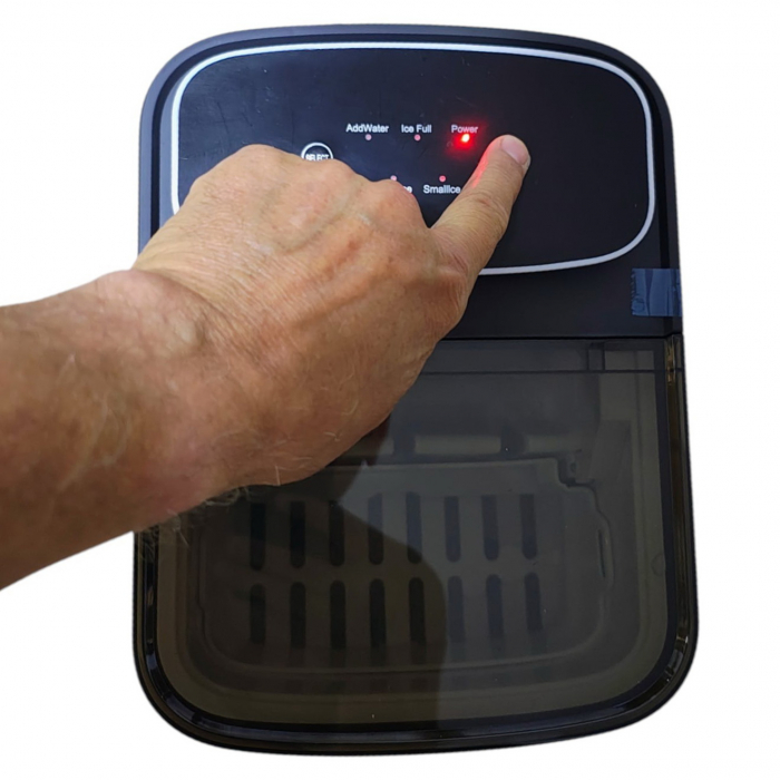 Mașină de făcut cuburi de gheață ZSW-ZB12, 12 kg/zi, rezervor 1.4L, panou tactil, design compact, negru [5]