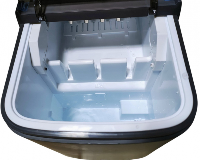 Mașină de făcut cuburi de gheață ZSW-ZB12, 12 kg/zi, rezervor 1.4L, panou tactil, design compact, negru [7]