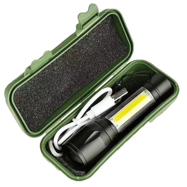 Mini lanterna LED cu 3 trepte iluminare si USB [2]