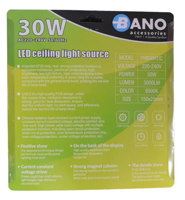 Modul rezerva led pentru plafoniera 30W Lumina Rece 3000lm  Diametru 200mm  IP20 [2]