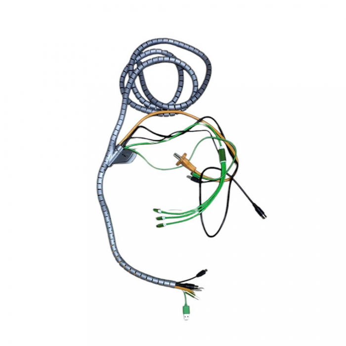 Organizator cabluri spiralat,Ø25mm x 2m, gri,protectie birou [2]