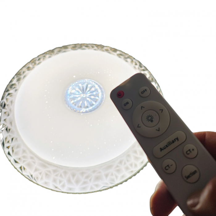 Plafoniera led cu telecomanda 48W 35cm 20 dimabila 3 temperaturi de culoare ajustabile  3000K/4500K/6500K [2]
