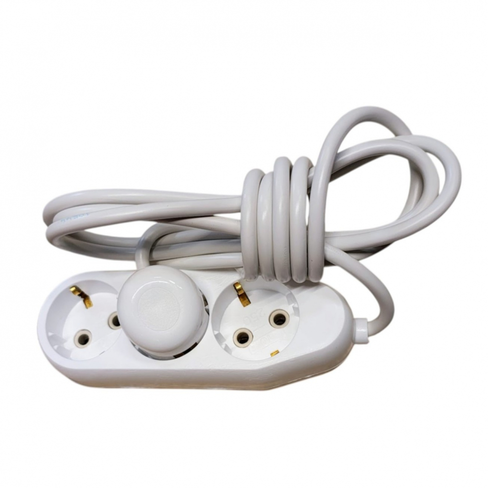 Prelungitor românesc ceramic, 3 prize, 2 m, 100% cupru – 2,2 kW (2M3P) [1]