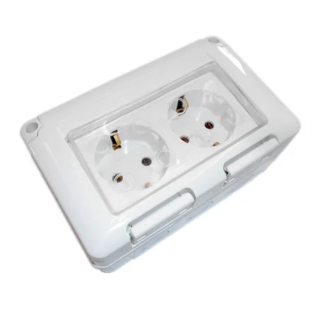 Priza  dubla antigron  cu protectie pe tencuiala 1 - Imagine produs en-gros [2]