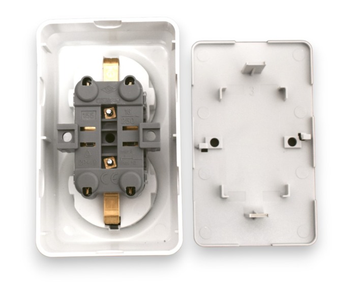 Priza dubla cu contact de protectie Misya - Imagine produs en-gros [2]