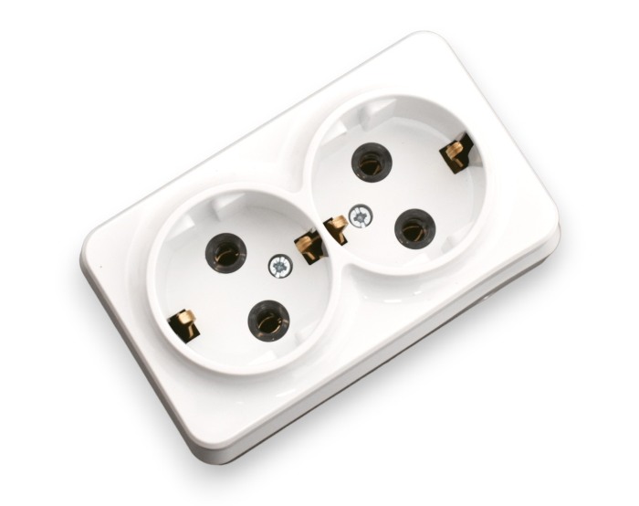 Priza dubla cu contact de protectie Misya - Imagine produs en-gros [1]
