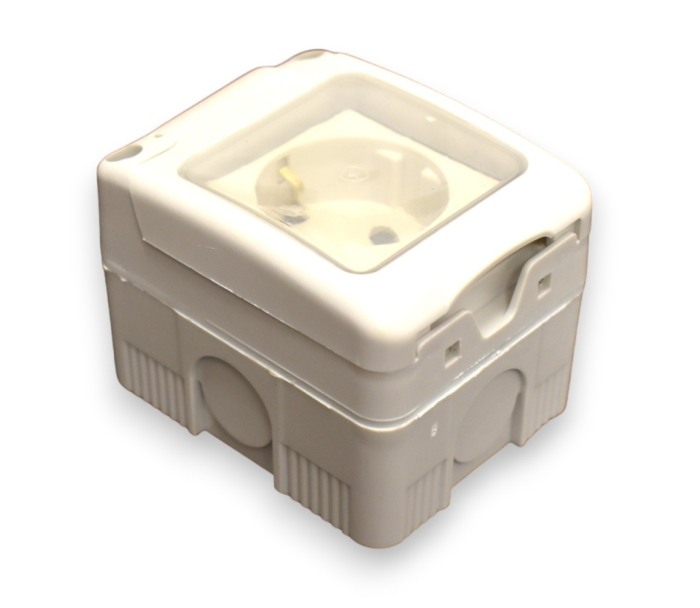 Priza simpla antigron cu protectie pe tencuiala 1 - Imagine produs en-gros [2]