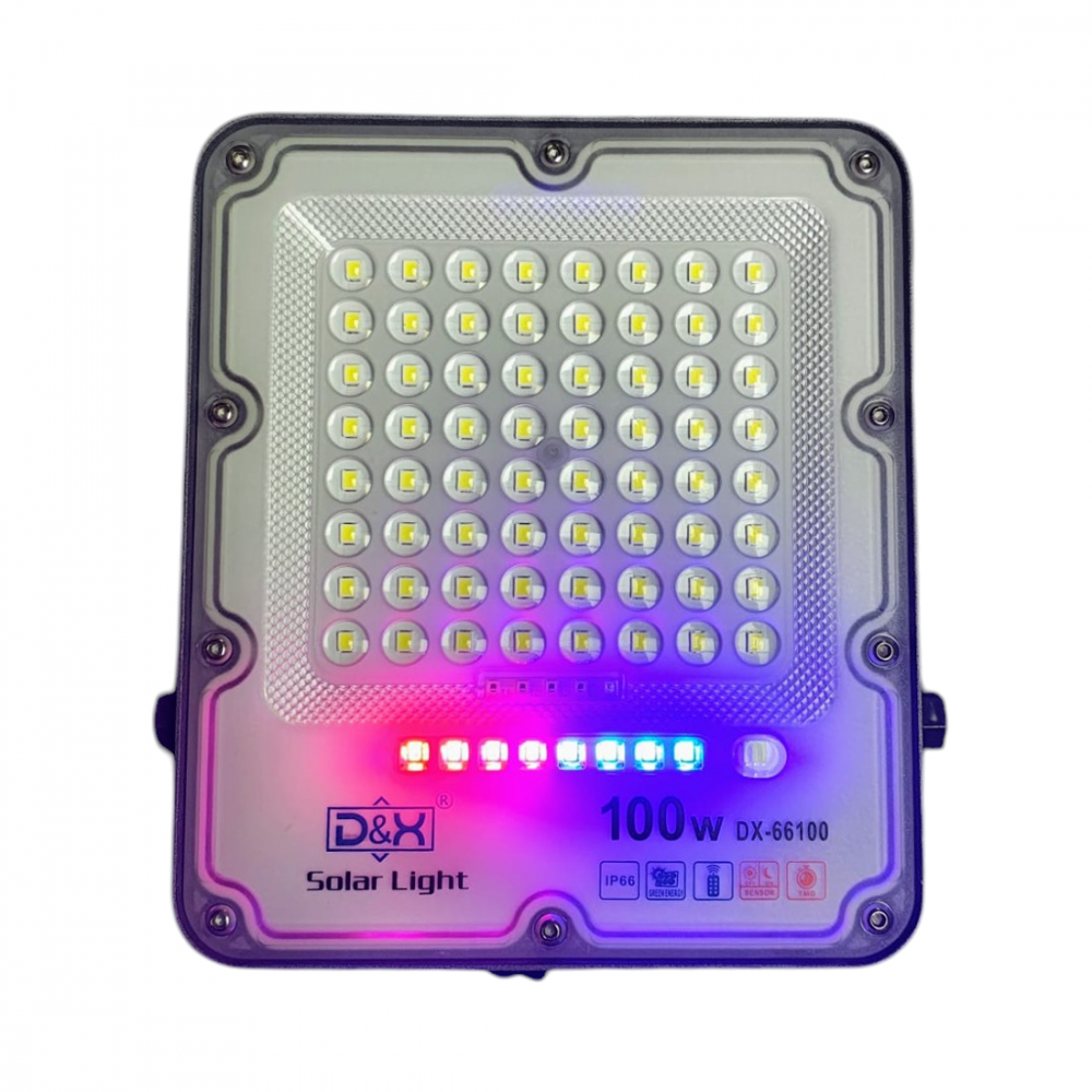 Proiect solar 100W cu panou solar separat senzor crepuscular si functii multiple DX-66100 - Imagine produs en-gros [2]