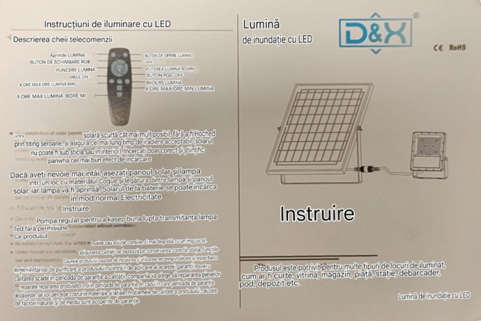 Proiect solar 100W cu panou solar separat si functii multiple si senzor crepuscular [10]