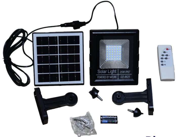 Proiector cu panou solar 25W de exterior [3]