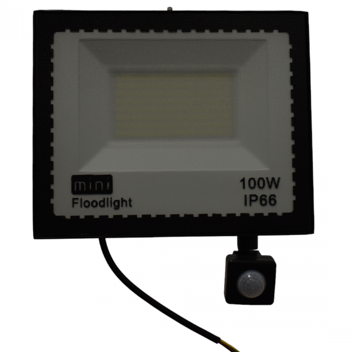 Proiector Led 100 W cu senzor de lumina si miscare  exterior IP67 slim  6500k [3]