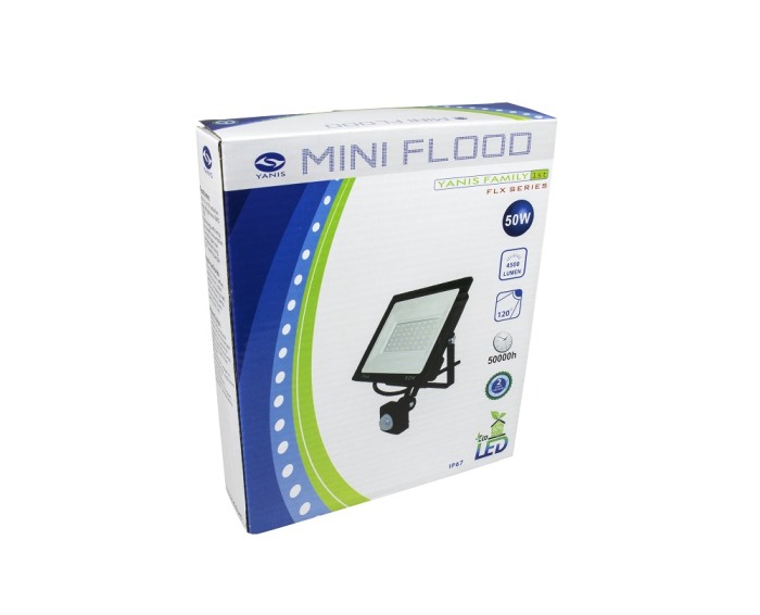 Proiector Led 50 W cu senzor de lumina si miscare , exterior IP67 , slim , 6500k - Imagine produs en-gros [2]