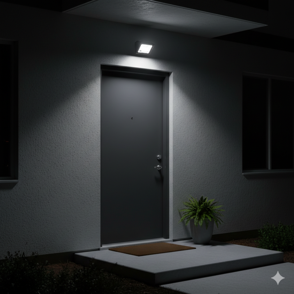 proiector led mini 20w 220v ip66 iluminat exterior compact alb rece [2]