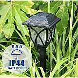 Set 6 x Lampi solare pentru gradina tip felinar, negru cu lumina calda [4]