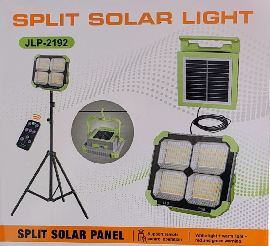 Set trepied telescopic, H max 1,8m si  Proiector solar reincarcabil cu panou detasabil ,multiple functii,telecomanda - Imagine produs en-gros [15]