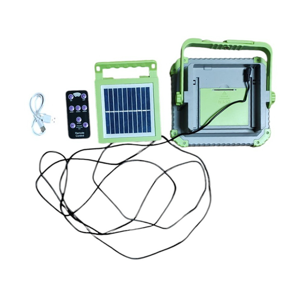Set trepied telescopic, H max 1,8m si  Proiector solar reincarcabil cu panou detasabil ,multiple functii,telecomanda - Imagine produs en-gros [14]