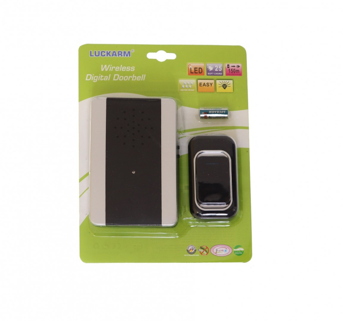 Sonerie fara fir neagra exterior [2]