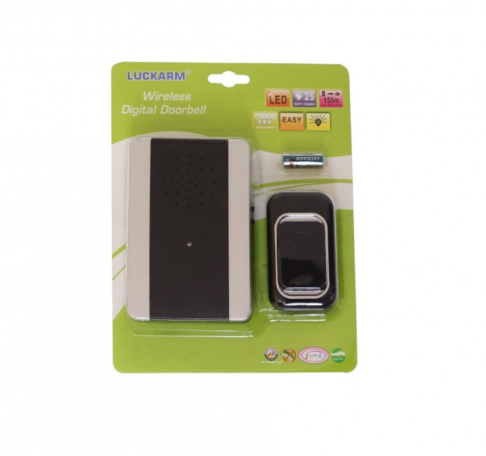 Sonerie fara fir neagra exterior - Imagine produs en-gros [2]