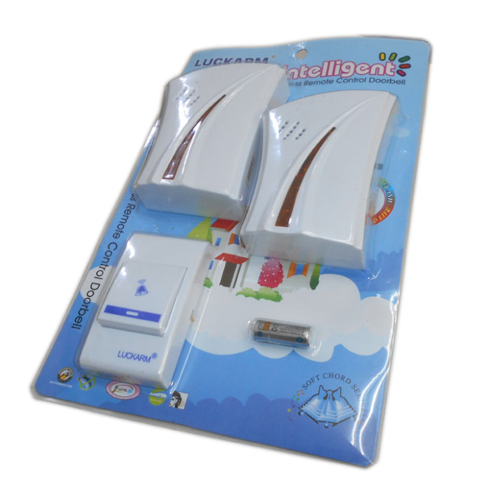 Sonerie Wireless dubla cu baterie, lumina incorporata [2]