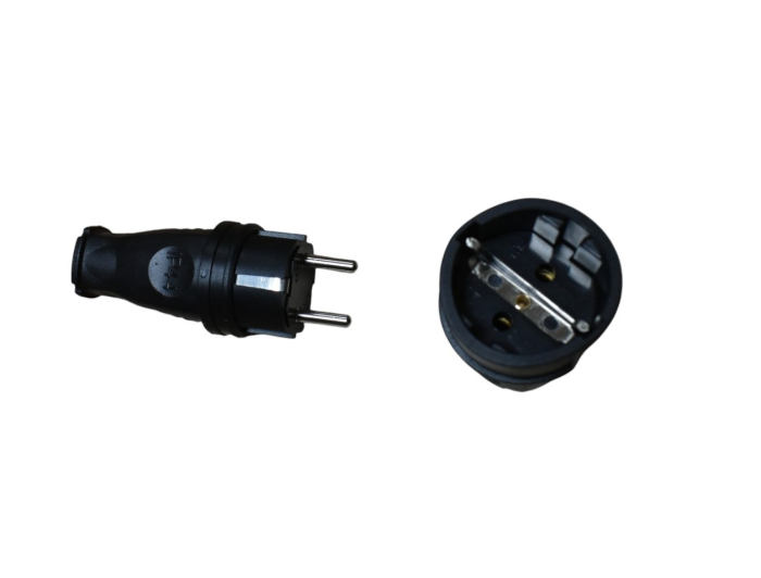 Stecher + Cuplă Schuko cauciuc 16A 250V model 335A/335B [2]