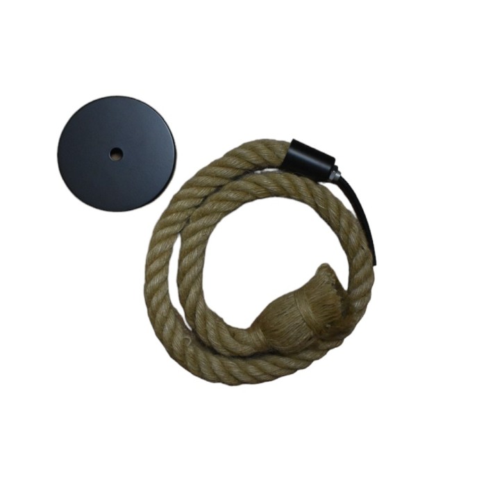 Suport lampa franghie de canepa cu dulie E27 - Imagine produs en-gros [3]